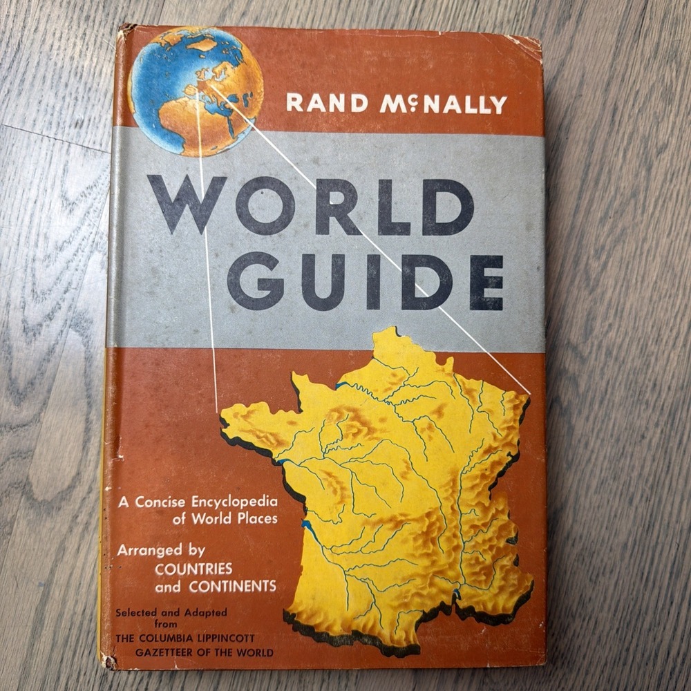 Rand McNally World Guide Encyclopedia  1953 VTG